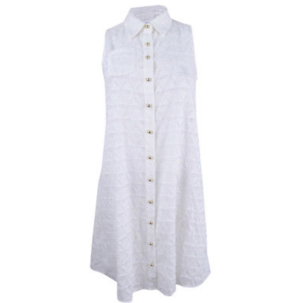 Calvin Klein NWT White Shirt Dress Size 4